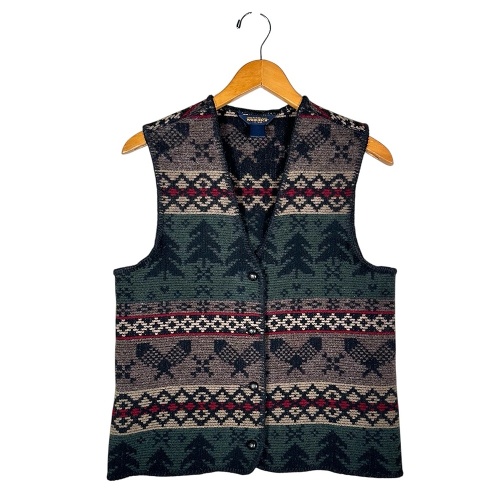 WOOLRICH Vintage Wool Cabincore Button Down Vest
